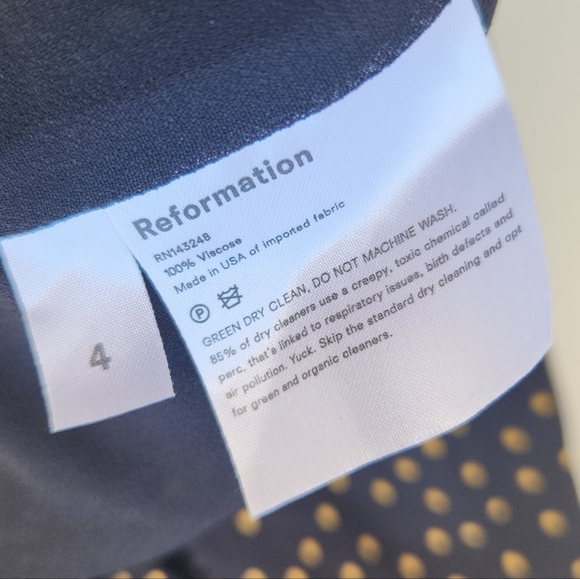 REFORMATION Jess Polka Dot Lace Front Mini Dress in Monti - Picture 7 of 10